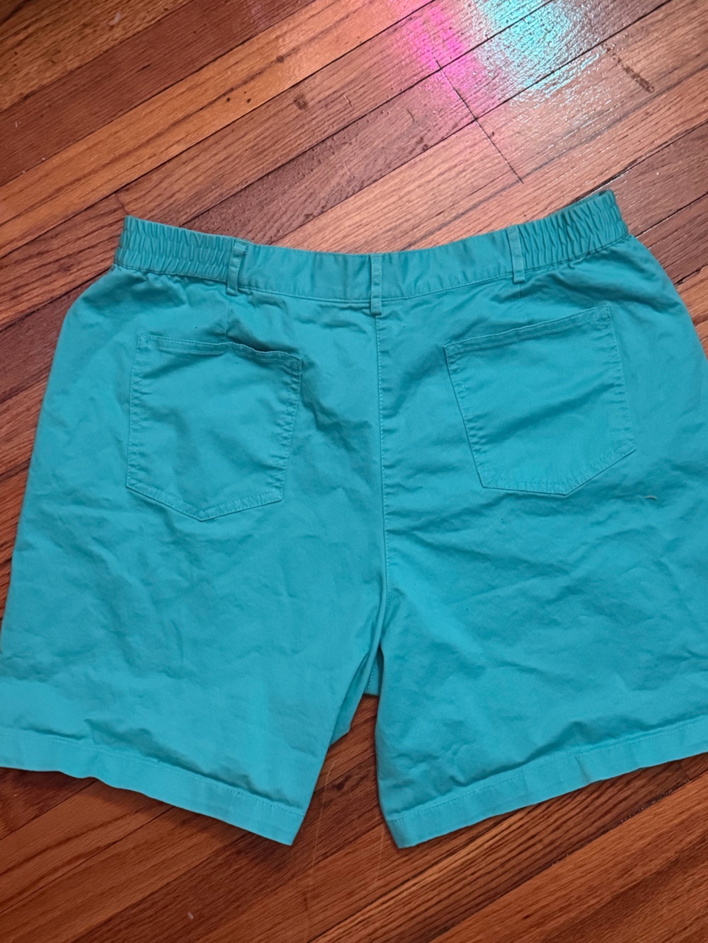 Ruby Rd. Teal Cotton Shorts - Picture 2 of 6
